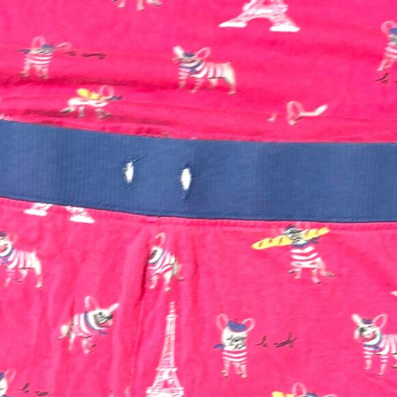 Dogs in Paris Pajama Set - Size L - Thumb Holes Long Sleeve Top with Shorts - Picture 7 of 15